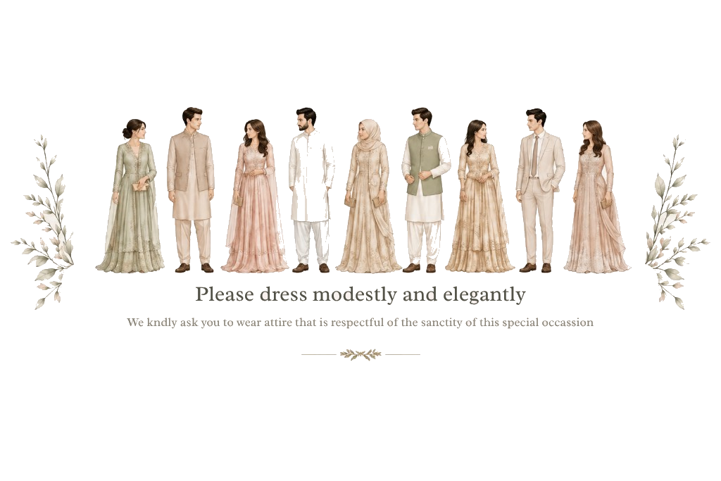 Modest and elegant attire guide for guests